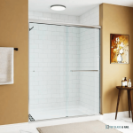 Shower Door 6 Mm Chrome, 56"-60" Width, 72" Height, 1/4" (6 Mm) Thick Tempered Safety Glass